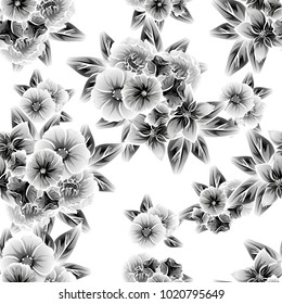 Abstract elegance seamless pattern with floral background