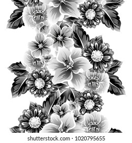 Abstract elegance seamless pattern with floral background