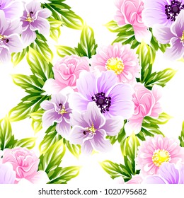 Abstract elegance seamless pattern with floral background