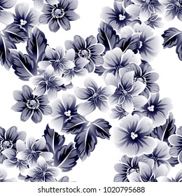 Abstract elegance seamless pattern with floral background