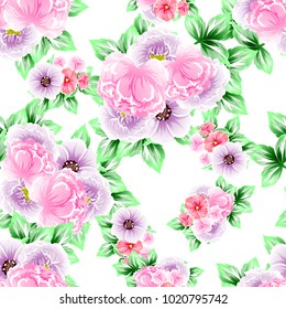 Abstract elegance seamless pattern with floral background