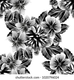 Abstract elegance seamless pattern with floral background