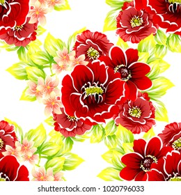 Abstract elegance seamless pattern with floral background