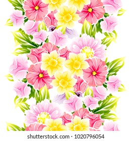 Abstract elegance seamless pattern with floral background