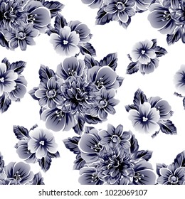 Abstract elegance seamless pattern with floral background
