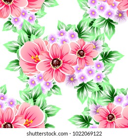 Abstract elegance seamless pattern with floral background
