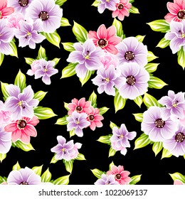 Abstract elegance seamless pattern with floral background