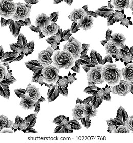 Abstract elegance seamless pattern with floral background