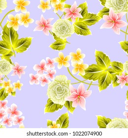Abstract elegance seamless pattern with floral background