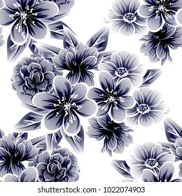 Abstract elegance seamless pattern with floral background