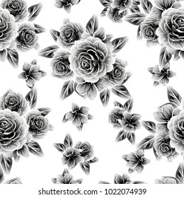 Abstract elegance seamless pattern with floral background