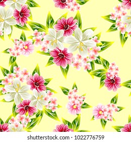 Abstract elegance seamless pattern with floral background