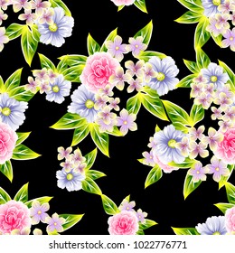 Abstract elegance seamless pattern with floral background
