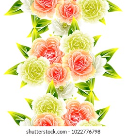 Abstract elegance seamless pattern with floral background