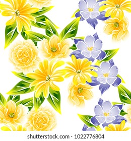 Abstract elegance seamless pattern with floral background