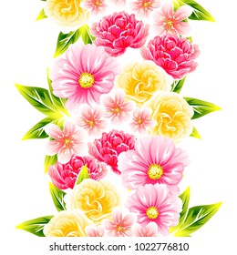 Abstract elegance seamless pattern with floral background