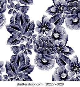 Abstract elegance seamless pattern with floral background