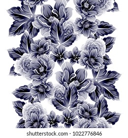 Abstract elegance seamless pattern with floral background