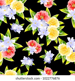 Abstract elegance seamless pattern with floral background