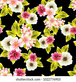 Abstract elegance seamless pattern with floral background