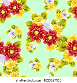 Abstract elegance seamless pattern with floral background