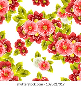 Abstract elegance seamless pattern with floral background