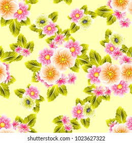 Abstract elegance seamless pattern with floral background