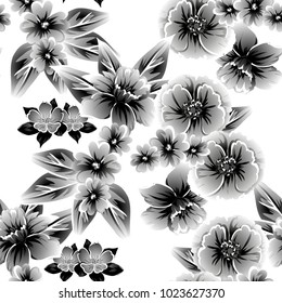 Abstract elegance seamless pattern with floral background
