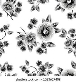 Abstract elegance seamless pattern with floral background