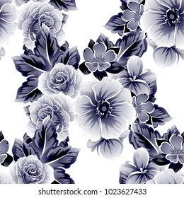Abstract elegance seamless pattern with floral background