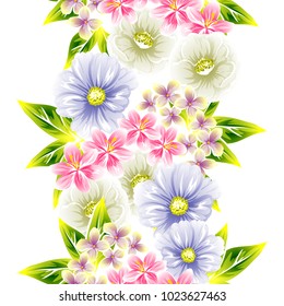 Abstract elegance seamless pattern with floral background