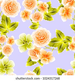 Abstract elegance seamless pattern with floral background