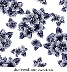Abstract elegance seamless pattern with floral background