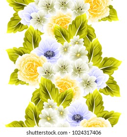 Abstract elegance seamless pattern with floral background