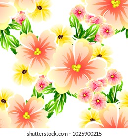 Abstract elegance seamless pattern with floral background
