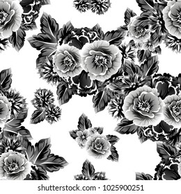 Abstract elegance seamless pattern with floral background
