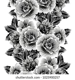 Abstract elegance seamless pattern with floral background