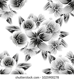 Abstract elegance seamless pattern with floral background
