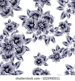 Abstract elegance seamless pattern with floral background