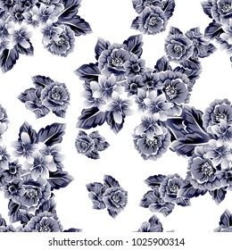 Abstract elegance seamless pattern with floral background