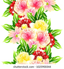 Abstract elegance seamless pattern with floral background