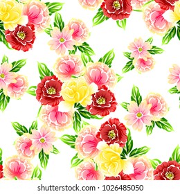 Abstract elegance seamless pattern with floral background