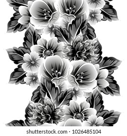 Abstract elegance seamless pattern with floral background