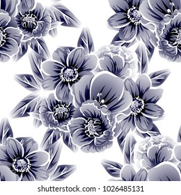 Abstract elegance seamless pattern with floral background