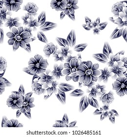 Abstract elegance seamless pattern with floral background