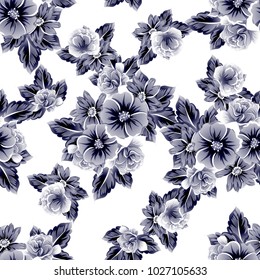 Abstract elegance seamless pattern with floral background