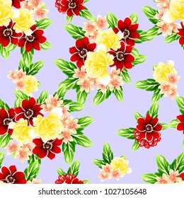Abstract elegance seamless pattern with floral background