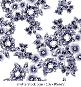 Abstract elegance seamless pattern with floral background