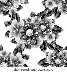 Abstract elegance seamless pattern with floral background