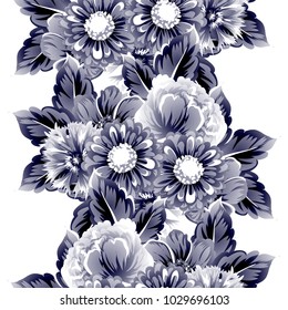 Abstract elegance seamless pattern with floral background